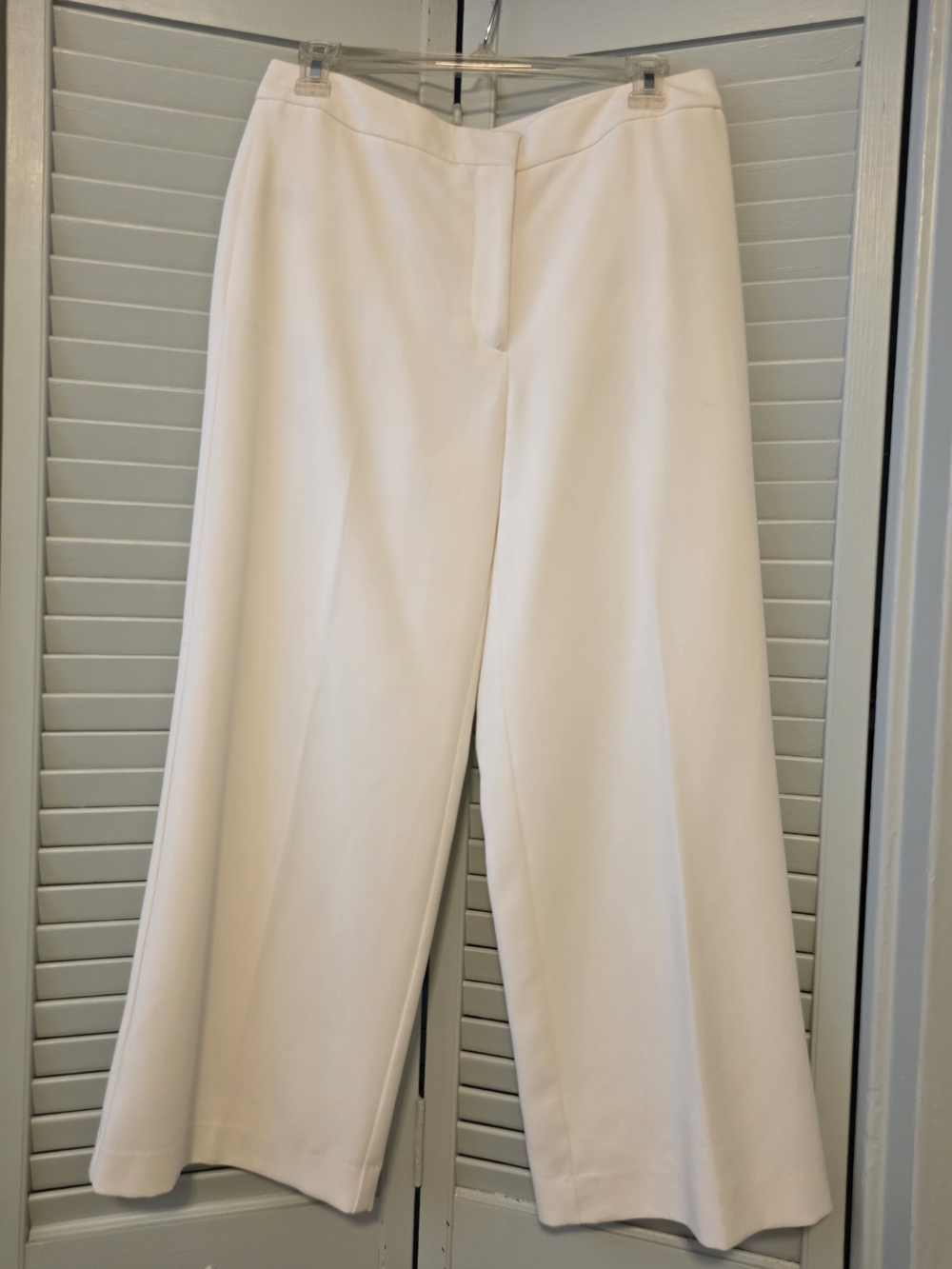 Ann Taylor Factory Wide-Leg Ankle Pants in Cream